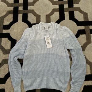 NWT from Mixology Design History blue ombré cotton sweater XS
